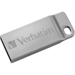 "флешка verbatim usb, usb 2.0, 16 гб, металлический корпус, store n go, серебристый, 98748, usb a, с петлей цена и информация | USB накопители | kaup24.ee