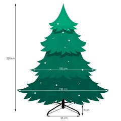 Рождественская елка искусственная CT0056, 220 см, зеленая цена и информация | Новогодние елки | kaup24.ee