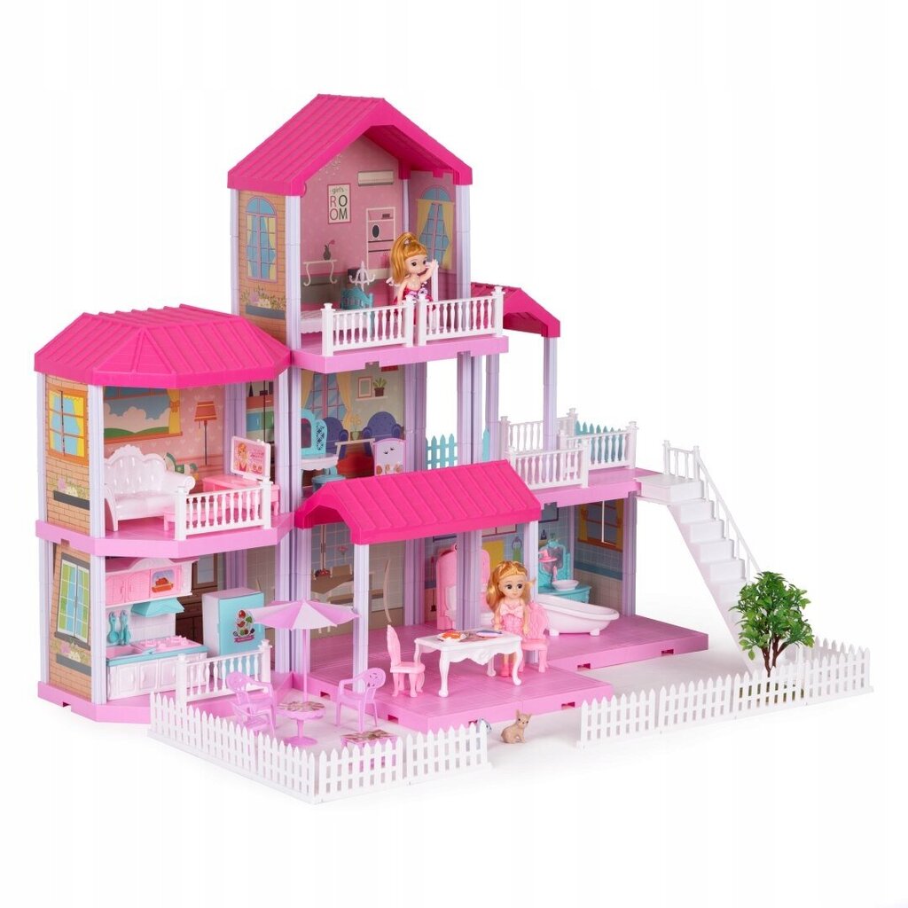 Mitmetasandiline nukumaja Multistore, roosa цена и информация | Tüdrukute mänguasjad | kaup24.ee