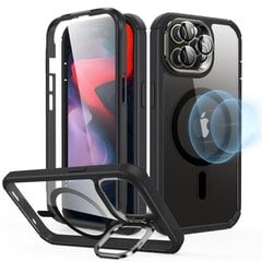 ESR ARMOR TOUGH KICKSTAND HALOLOCK MAGSAFE IPHONE 15 PRO MAX CLEAR|BLACK цена и информация | Чехлы для телефонов | kaup24.ee