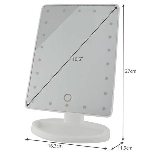 Kosmeetikapeegel, 22 Led-iga hind ja info | Meigikotid, lauapeeglid | kaup24.ee