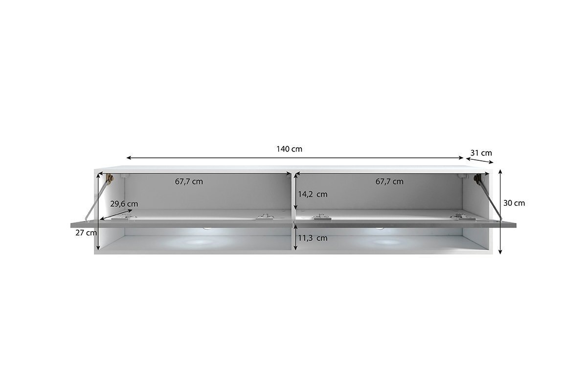 TV laud Wander LED 140 cm, tamm hind ja info | TV alused | kaup24.ee