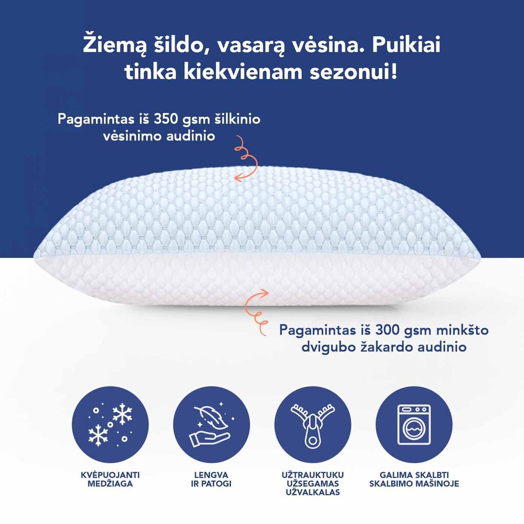 Ergonoomiline padi Cloud 80x80 cm цена и информация | Padjad | kaup24.ee