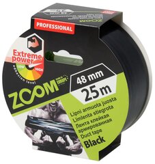 Professionaalne tugevdusteip ZOOM, 48 mm x 25 m, must hind ja info | Käsitööriistad | kaup24.ee