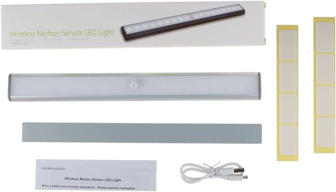 LED-lamp liikumisanduriga, 50cm, 36LED, valge цена и информация | Lambipirnid, lambid | kaup24.ee