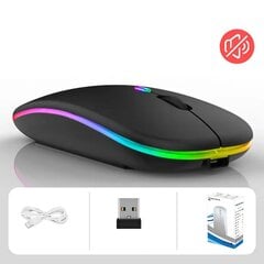 Juhtmeta RGB hiir, must hind ja info | Täpsustamata Arvutid ja IT- tehnika | kaup24.ee