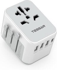 Адаптер Tessan Travel Plug Adapter Worldwide 4 USB + 1 AC. EU, USA, UK, Thailand, Australia цена и информация | Выключатели, розетки | kaup24.ee