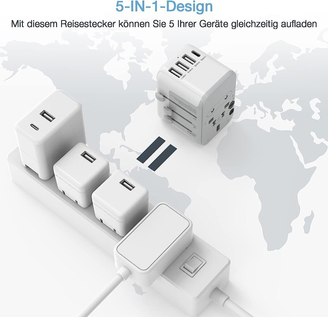 Reisipistiku adapter Tessan цена и информация | Lülitid ja pistikupesad | kaup24.ee