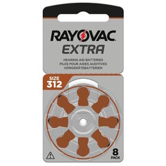 Батарейки для слуховых аппаратов Rayovac A312 (PR41) 10х8 шт. цена и информация | Батареи | kaup24.ee