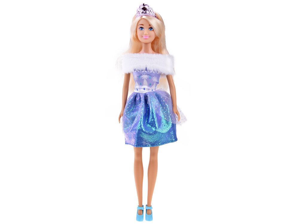 Anlily nukk lilla kleidi ja karusnahaga, 30cm цена и информация | Tüdrukute mänguasjad | kaup24.ee