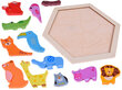 Puidust loomapuzzle, 13tk цена и информация | Imikute mänguasjad | kaup24.ee