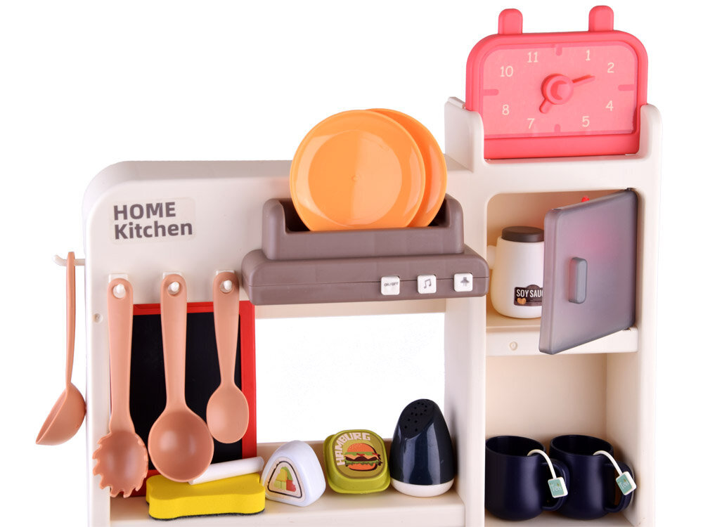 Laste köögikomplekt koos tarvikutega 63 tk, punane цена и информация | Tüdrukute mänguasjad | kaup24.ee