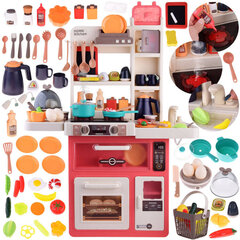 Детская мини-кухня с аксессуарами 63 предмета, красная цена и информация | Игрушки для девочек | kaup24.ee