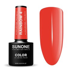 Гибридный лак SunOne 5г Rainbow 4, красный цена и информация | Лаки для ногтей, укрепители для ногтей | kaup24.ee