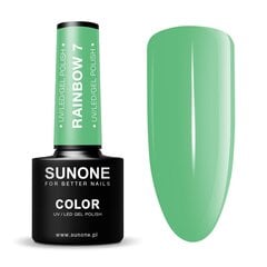 Гибридный лак SunOne 5г Rainbow 7, зеленый цена и информация | Лаки для ногтей, укрепители для ногтей | kaup24.ee