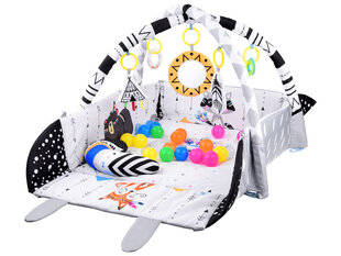 Большой детский игровой коврик 4 в 1 + 20 разноцветных шариков цена и информация | Коврики для младенцев | kaup24.ee