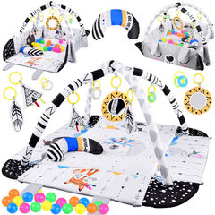 Большой детский игровой коврик 4 в 1 + 20 разноцветных шариков цена и информация | Коврики для младенцев | kaup24.ee
