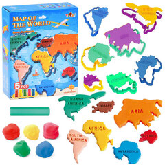 Hariduslike maailmakaartide plastiliinikomplekt цена и информация | Развивающие игрушки | kaup24.ee
