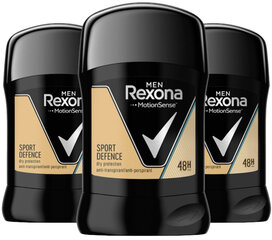 Higipulkade komplekt meestele Rexona Men Sport Defense, 3 tk x 50 ml hind ja info | Deodorandid | kaup24.ee
