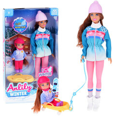 Кукла Anlily с дочерью на санях цена и информация | Игрушки для девочек | kaup24.ee