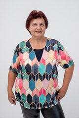 Блузка  Margarite By Mako, с однотонной вставкой цена и информация | Женские блузки, рубашки | kaup24.ee