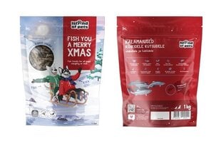 Island of Pets jõulupakendis maius koertele tursaga, 450 g hind ja info | Maiustused koertele | kaup24.ee