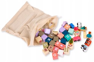 Набор деревянных кубиков Kinderplay цена и информация | Конструкторы и кубики | kaup24.ee