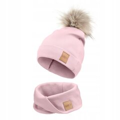 Mütsi ja salli komplekt 48-52 cm цена и информация | Шапки, перчатки, шарфики для новорожденных | kaup24.ee