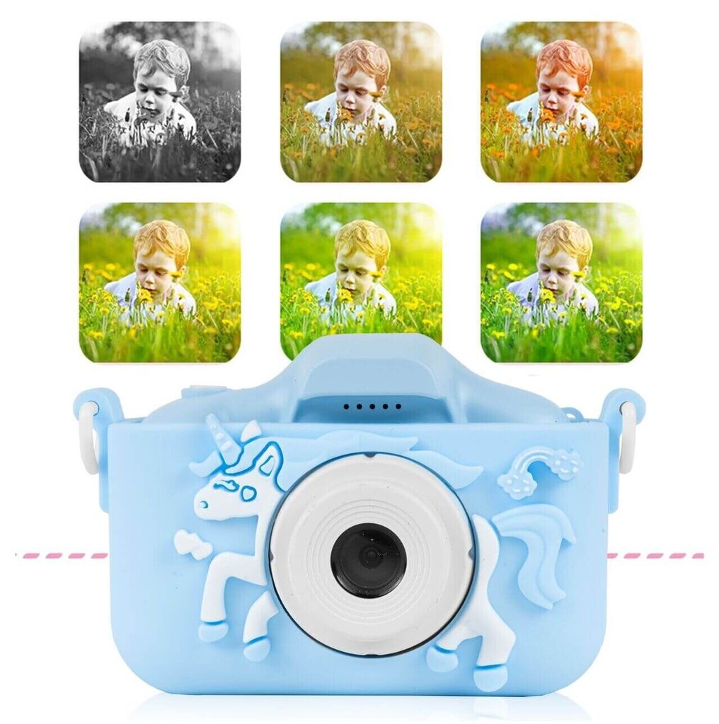 Laste digikaamera MalPlay Ükssarvik mängudega, sinine hind ja info | Tüdrukute mänguasjad | kaup24.ee