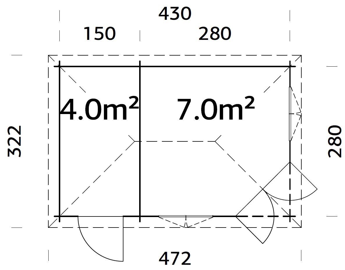 Aiapaviljon Melanie 11,0 m² kuuriga ja halli puidukaitsega hind ja info | Kuurid ja aiamajad | kaup24.ee