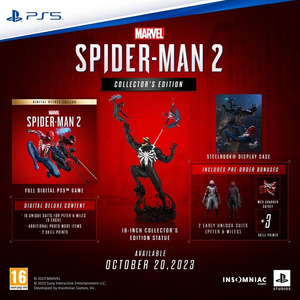 Marvel's Spider-Man 2 Collectors Edition hind ja info | Arvutimängud, konsoolimängud | kaup24.ee