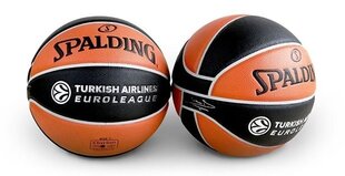 Мяч баскетбольный Spalding Euroleague TF-1000 (официальный), размер 7 цена и информация | Баскетбольные мячи | kaup24.ee