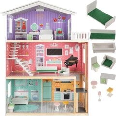 Кукольный домик с аксессуарами Kruzzel, 114см цена и информация | Игрушки для девочек | kaup24.ee