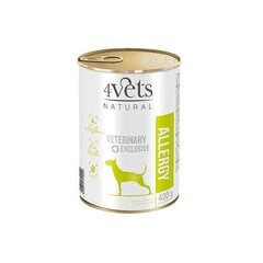 4vets koeratoit allergilistele koertele lambalihaga, 400 g hind ja info | Konservid koertele | kaup24.ee