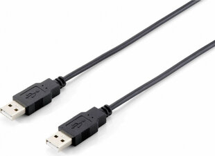 Equip USB 2.0 cable AM- AM 1.8m black double shielding цена и информация | Кабели и провода | kaup24.ee