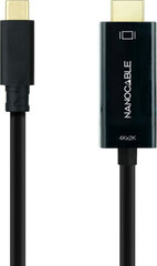 Nanocable USB-C/HDMI, 1.8 m цена и информация | Кабели и провода | kaup24.ee