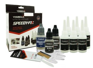 Visbella SPEEDY-FIX liimikomplekt: täiteaine ja liim (pulber 3X10ml; liim 6X10ml) hind ja info | Visbella Autokaubad | kaup24.ee