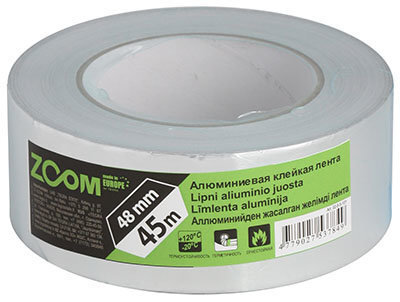 ZOOM kleepuv alumiiniumlint 48 mm x 45 m hind ja info | Käsitööriistad | kaup24.ee