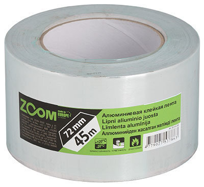 ZOOM kleepuv alumiiniumlint 72 mm x 45 m цена и информация | Käsitööriistad | kaup24.ee