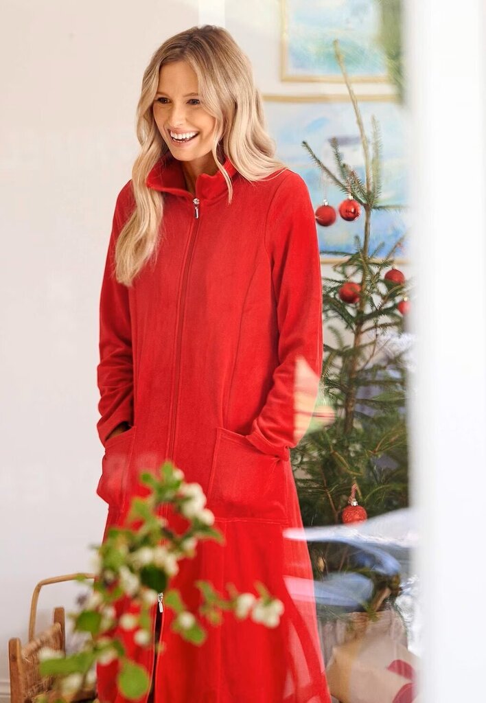 Cellbes naiste hommikumantel WILMA, punane hind ja info | Naiste hommikumantlid | kaup24.ee