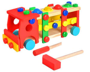 Hariv mänguasi puidust veoauto haamriga hind ja info | Imikute mänguasjad | kaup24.ee