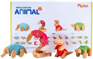 Puidust loomingulised klotsid Malblo Animals hind ja info | Imikute mänguasjad | kaup24.ee