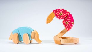 Puidust loomingulised klotsid Malblo Animals цена и информация | Игрушки для малышей | kaup24.ee