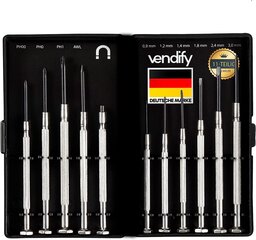 Vendify® Fine Mechanic Suptriver Set с вращающимися головками, замена мини -отвертки 11 частично для электроники, инструментов для часового производства, конструкции модели, ноутбука, сотового телефона, очков цена и информация | Механические инструменты | kaup24.ee