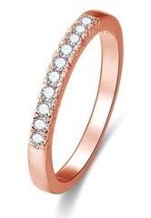 Beneto Серебряное кольцо с покрытием из розового золота и кристаллами AGG188 цена и информация | Кольцо | kaup24.ee