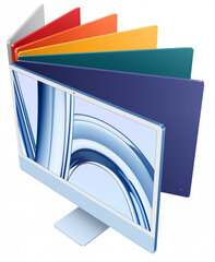 iMac 24” 4.5K Retina, Apple M3 8C CPU, 10C GPU/8GB/256GB SSD/Blue/RUS - MQRQ3RU/A цена и информация | Стационарные компьютеры | kaup24.ee
