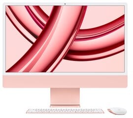 iMac 24" 4.5K Retina, Apple M3 8C CPU, 10C GPU/8GB/256GB SSD/Pink/INT цена и информация | Стационарные компьютеры | kaup24.ee