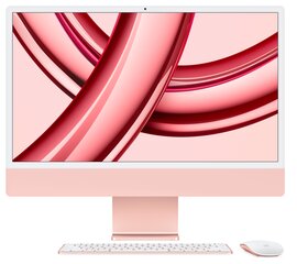 iMac 24” 4.5K Retina, Apple M3 8C CPU, 10C GPU/8GB/512GB SSD/Pink/RUS - MQRU3RU/A цена и информация | Стационарные компьютеры | kaup24.ee