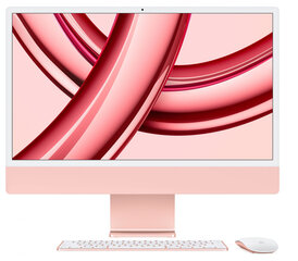 iMac 24” 4.5K Retina, Apple M3 8C CPU, 8C GPU/8GB/256GB SSD/Pink/SWE - MQRD3KS/A цена и информация | Стационарные компьютеры | kaup24.ee
