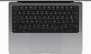 MacBook Pro 14" Apple M3 8C CPU, 10C GPU/8GB/1TB SSD/Silver/INT - MR7K3ZE/A hind ja info | Sülearvutid | kaup24.ee
